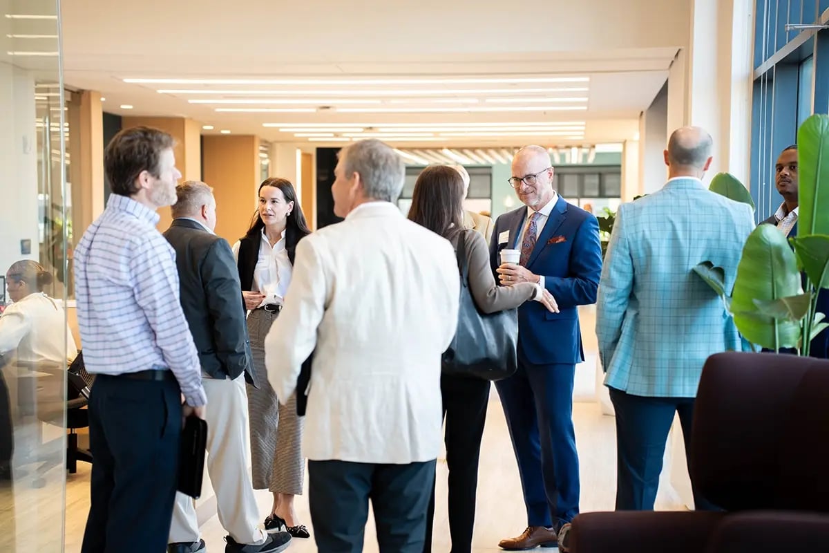 Columbus Cornerstone attendees socializing.